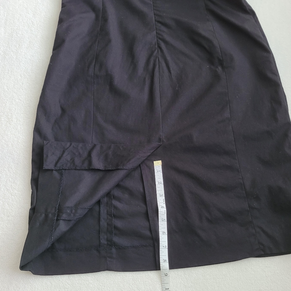Y2K Sleeveless Cotton Stretch Dress EUC | Ladies 12 Black Jones New York - Picture 5 of 14
